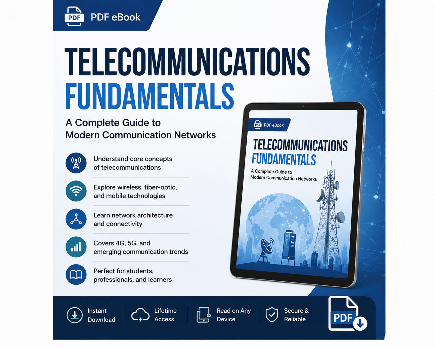 eBook: Telecommunications Fundamentals: A Complete PDF eBook Guide + 10 videos access